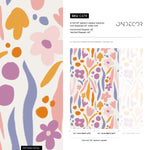 Wallpaper Peel and Stick Wallpaper Removable Wallpaper Home Decor Wall Art Wall Decor Room Decor / Colorful Floral Wallpaper - AS2-C479