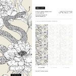 Wallpaper Peel and Stick Wallpaper Removable Wallpaper Home Decor Wall Art Wall Decor Room Decor / Beige Snake Wallpaper - C577
