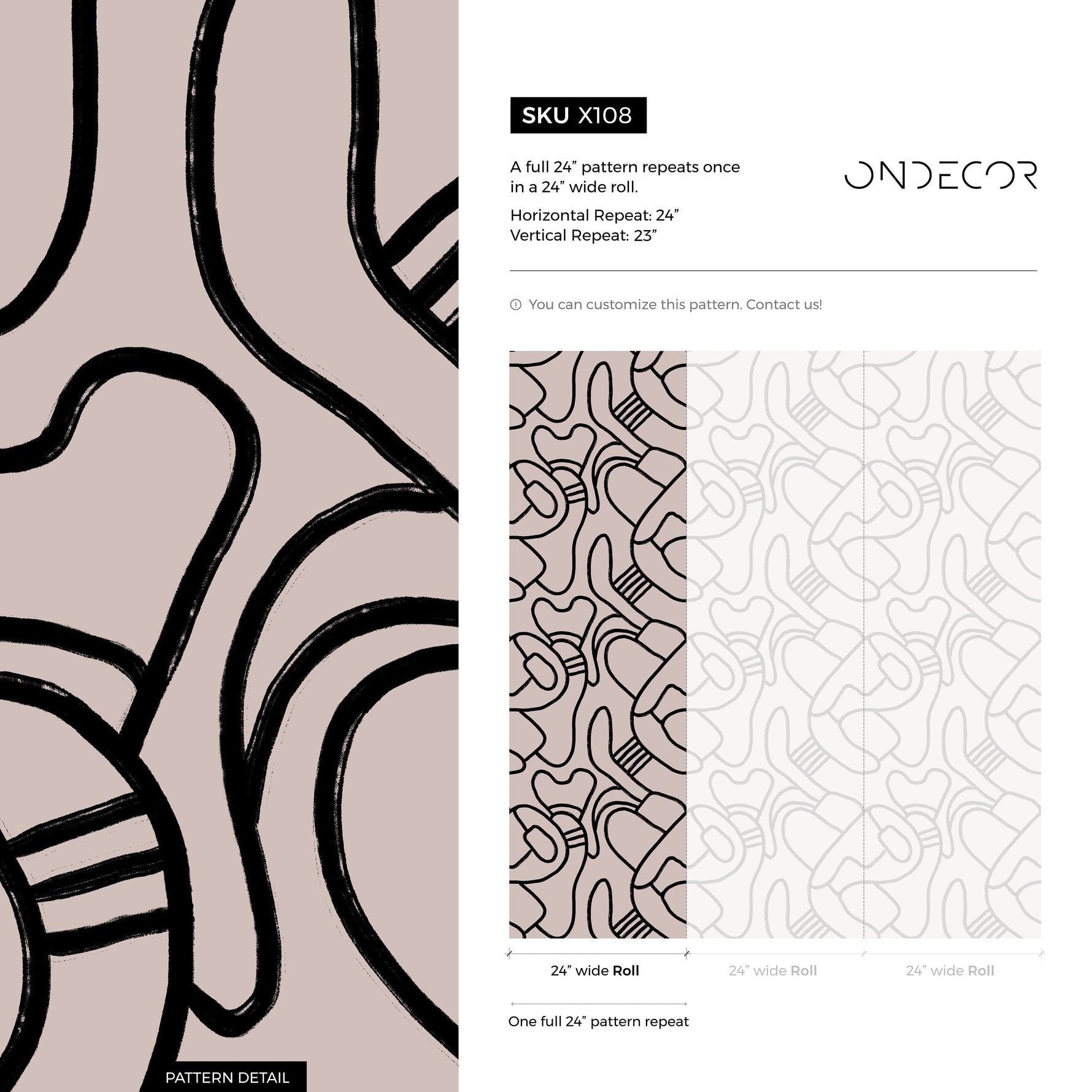 Peel and Stick Wallpaper Removable Wallpaper Contemporary Wall Mural Temporary Wallpaper / Abstract Wallpaper - X108
