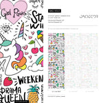 Wall Decor Wallpaper Peel and Stick Wallpaper Removable Wallpaper Home Decor Wall Art Room Decor / Colorful Kids Wallpaper - B543