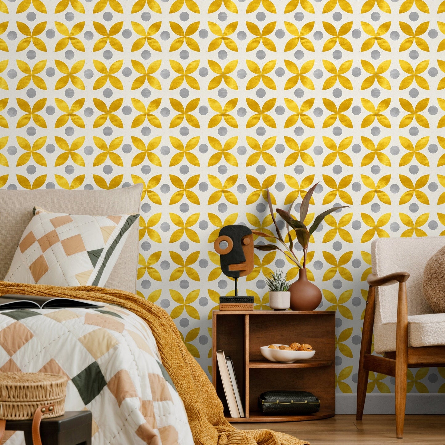 Removable Wallpaper Scandinavian Wallpaper Minimalist Geometric Wallpaper Peel and Stick Wallpaper Wall Paper - A737