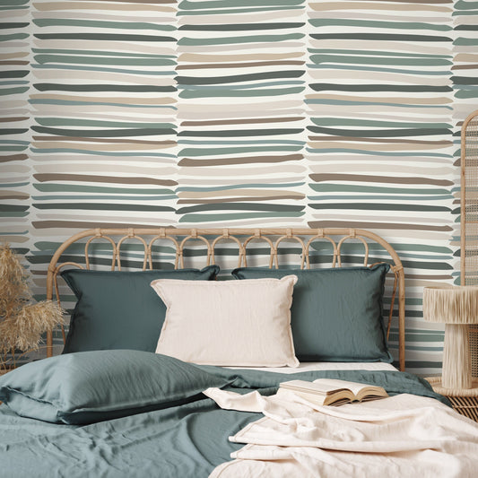 Unique Striped Wallpaper Modern Wallpaper Peel and Stick and Traditional Wallpaper - D794