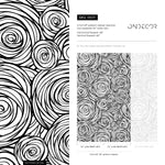 Wallpaper Peel and Stick Wallpaper Removable Wallpaper Home Decor Wall Art Wall Decor Room Decor / Black and White Abstract Wallpaper - B691