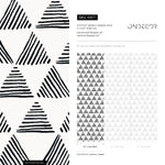 Wallpaper Peel and Stick Wallpaper Removable Wallpaper Home Decor Wall Art Wall Decor Room Decor / Black and White Triangle Wallpaper - B817