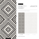 Wallpaper Peel and Stick Wallpaper Removable Wallpaper Home Decor Wall Art Wall Decor Room Decor / Black Geometric African Wallpaper - C373