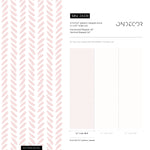 Boho Herringbone in Soft Pink Wallpaper Removable and Repositionable Peel and Stick or Traditional Pre-pasted Wallpaper - ZADB