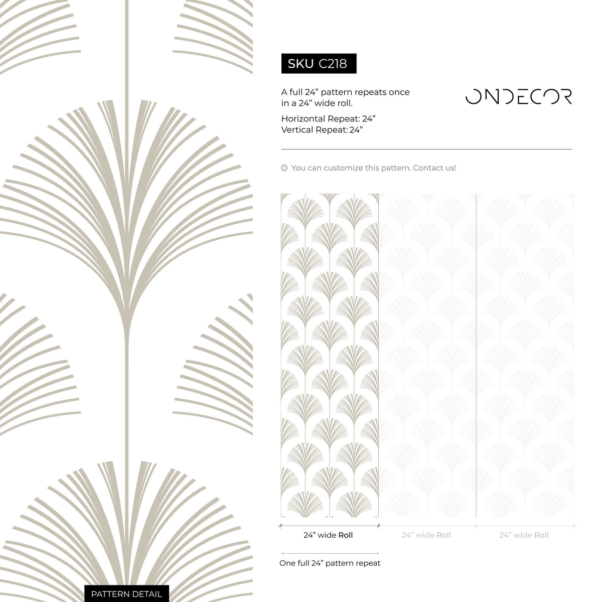 Wallpaper Removable Wallpaper Peel and Stick Wallpaper Wall Decor Home Decor Wall Art Room Decor Wall Prints / Gray ArtDeco Wallpaper - C218