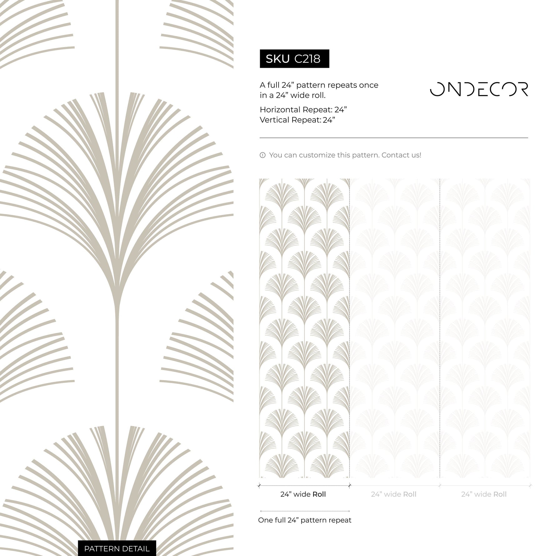 Wallpaper Removable Wallpaper Peel and Stick Wallpaper Wall Decor Home Decor Wall Art Room Decor Wall Prints / Gray ArtDeco Wallpaper - C218