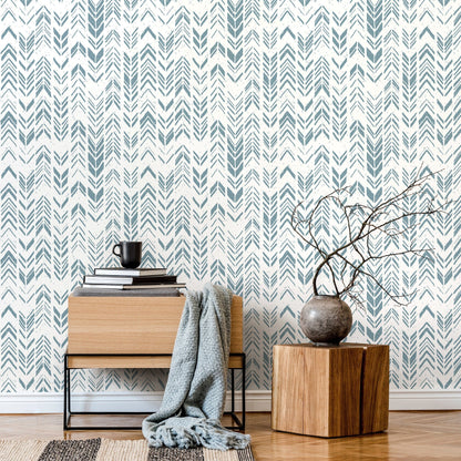 Boho Herringbone Wallpaper Minimalist Wallpaper Peel and Stick and Traditional Wallpaper - A601