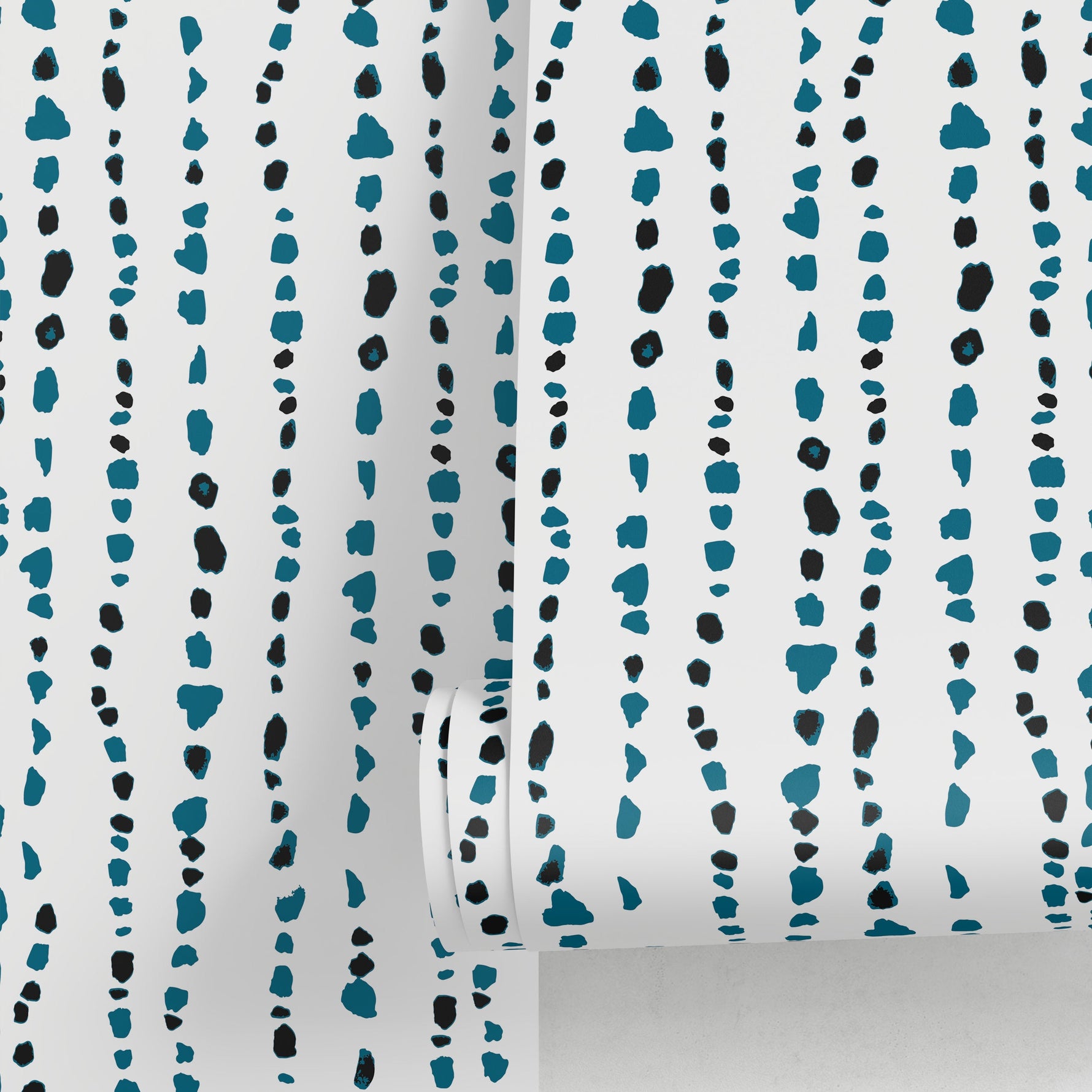 Wallpaper Peel and Stick Wallpaper Removable Wallpaper Home Decor Wall Art Wall Decor Room Decor / Blue Dots Simple Wallpaper - A150