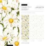 Wallpaper Peel and Stick Wallpaper Removable Wallpaper Home Decor Wall Art Wall Decor Room Decor / Cute Flower Daisy Wallpaper - A209