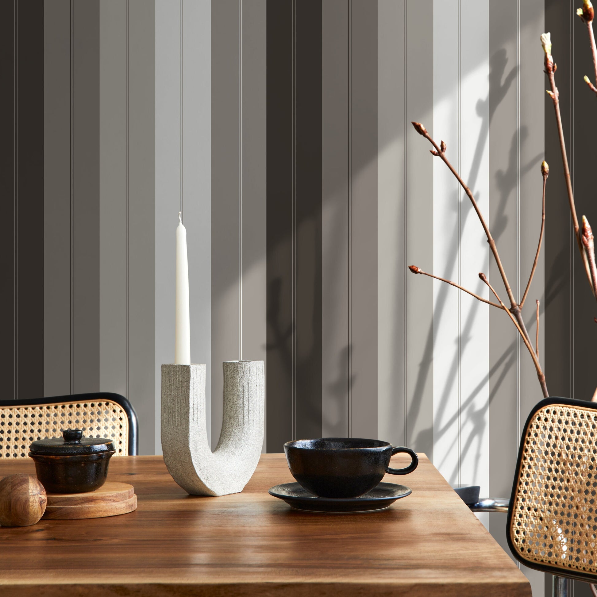 Vertical Striped Wallpaper Modern Wallpaper Peel and Stick and Traditional Wallpaper - D807