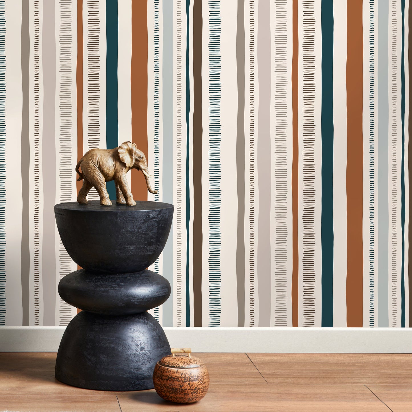 Modern Striped Wallpaper Abstract Wallpaper Peel and Stick and Traditional Wallpaper - D835