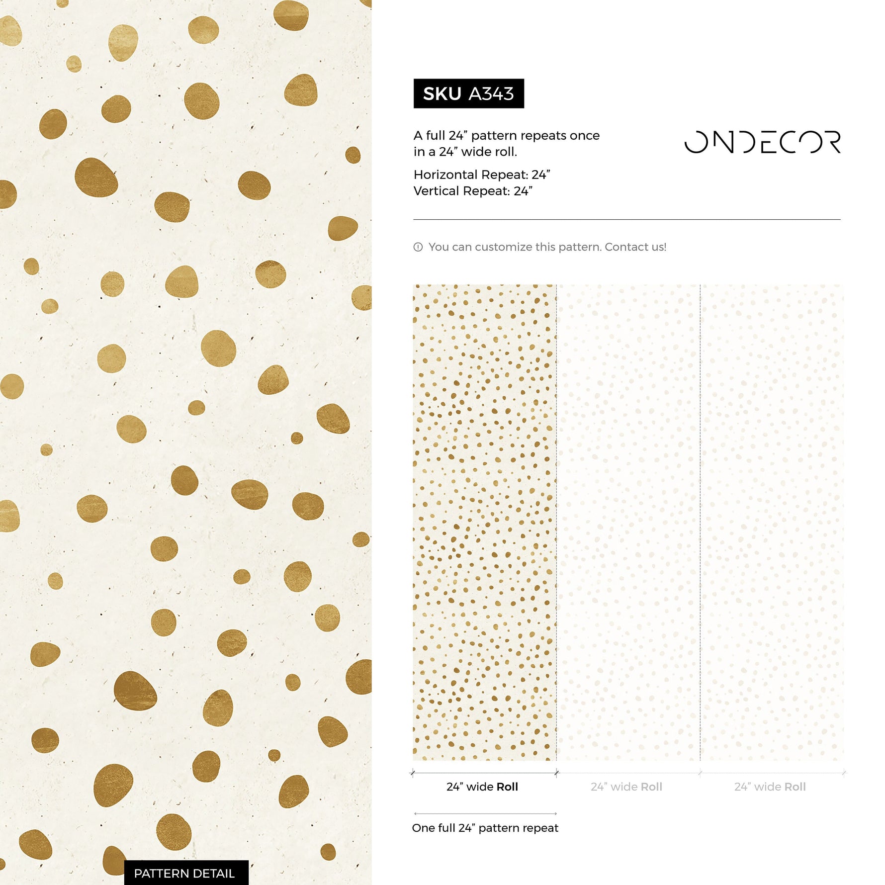 Wallpaper Peel and Stick Wallpaper Removable Wallpaper Home Decor Wall Art Wall Decor Room Decor / Boho Dots Non-Metalic Wallpaper - A343