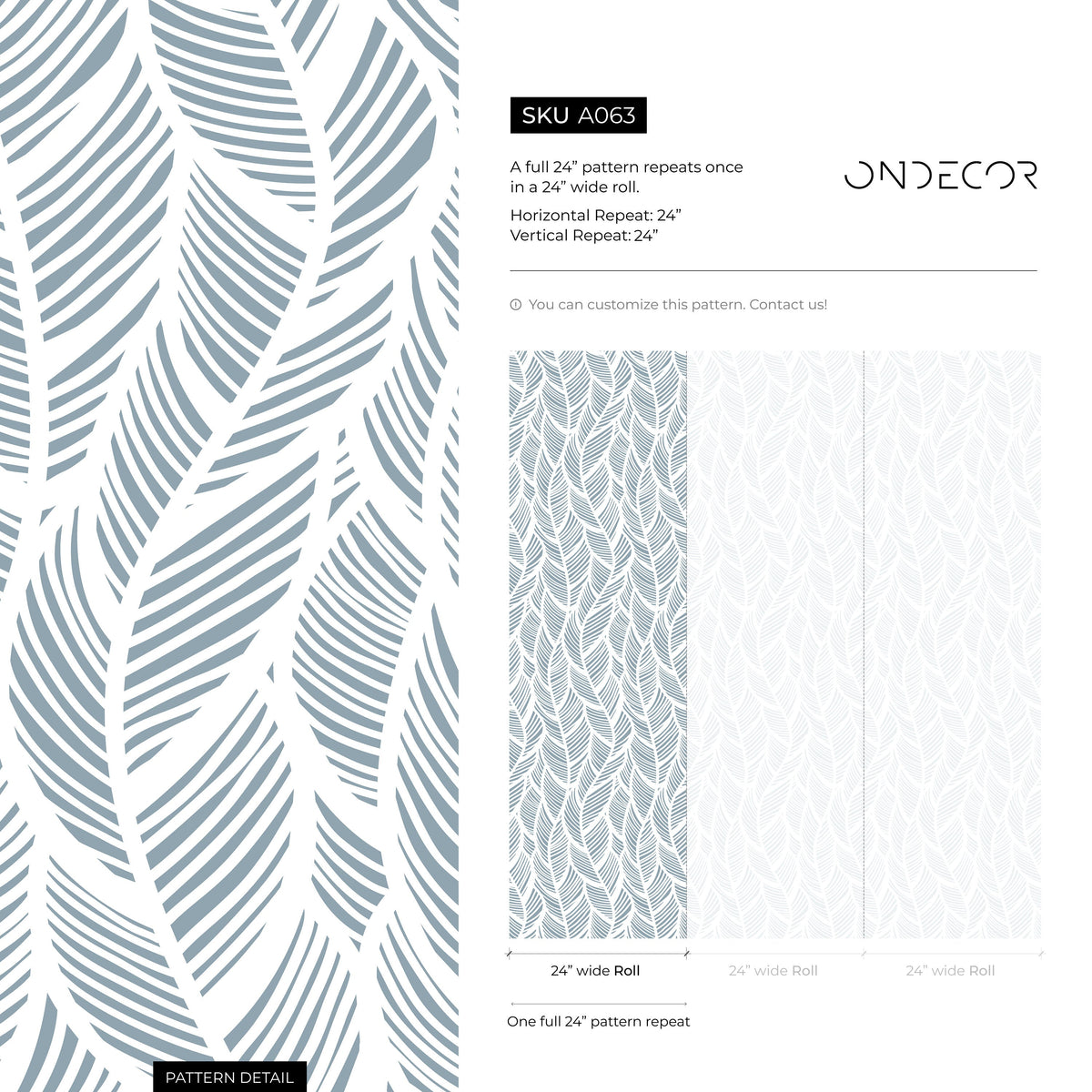 Wallpaper Peel and Stick Wallpaper Removable Wallpaper Home Decor Wall Art Wall Decor Room Decor / Light Blue feather Wallpaper - A063