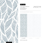 Wallpaper Peel and Stick Wallpaper Removable Wallpaper Home Decor Wall Art Wall Decor Room Decor / Light Blue feather Wallpaper - A063