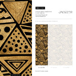 Wallpaper Peel and Stick Wallpaper Removable Wallpaper Home Decor Wall Art Wall Decor Room Decor / Non-Metallic Gold Tribal Wallpaper - C341