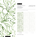 Green Floral Garden Wallpaper / Peel and Stick Wallpaper Removable Wallpaper Home Decor Wall Art Wall Decor Room Decor - C852