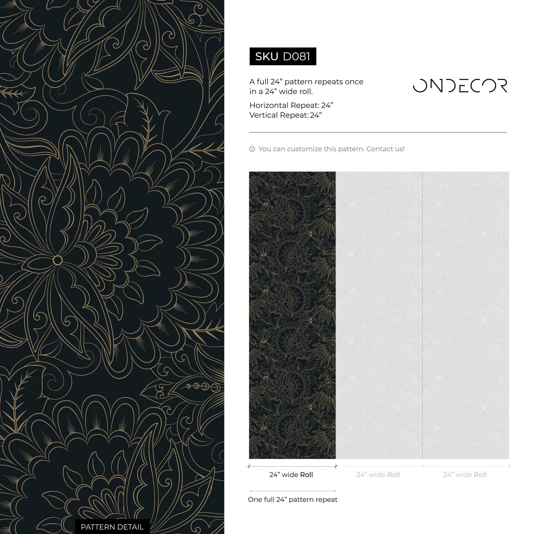 Dark Victorian Wallpaper / Peel and Stick Wallpaper Removable Wallpaper Home Decor Wall Art Wall Decor Room Decor - D081