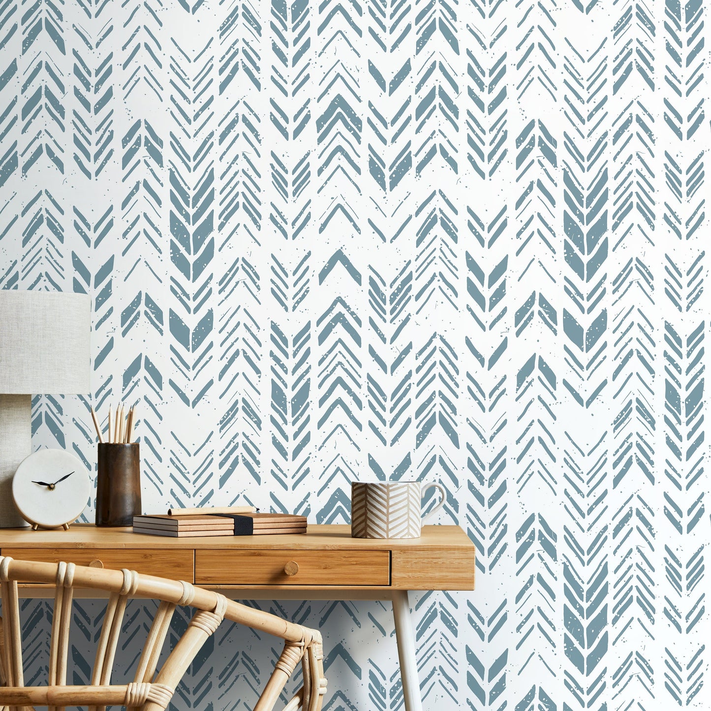 Boho Herringbone Wallpaper Minimalist Wallpaper Peel and Stick and Traditional Wallpaper - A601