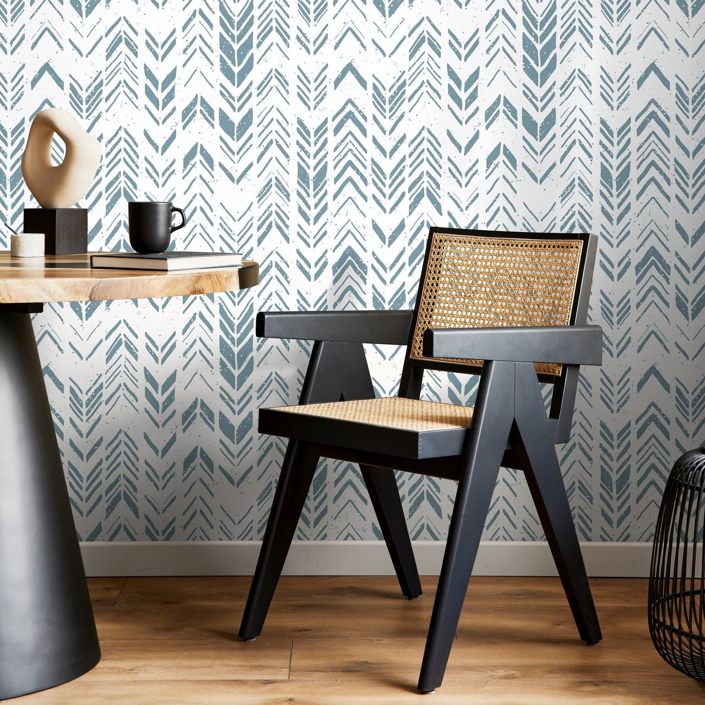 Boho Herringbone Wallpaper Minimalist Wallpaper Peel and Stick and Traditional Wallpaper - A601