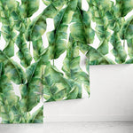 Removable Wallpaper Peel and Stick Wallpaper Wall Paper Wall Mural - Banana Leaves Wallpaper - A132