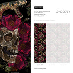 Dark Snake and Skull Wallpaper Maximalist Wallpaper Peel and Stick and Traditional Wallpaper - D903