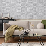 Grey Geometric Wallpaper Modern Wallpaper Peel and Stick Wallpaper Home Decor - A329