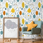 Removable Wallpaper Peel and Stick Wallpaper Wall Paper Wall Mural - Leaf Wallpaper Tropical Wallpaper - A398