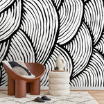 Removable Wallpaper Peel and Stick Wallpaper Wall Paper Wall Mural - Black and White Wallpaper - A435