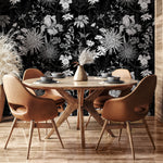 Dark Floral Wallpaper Vintage Wallpaper Peel and Stick and Traditional Wallpaper - A915