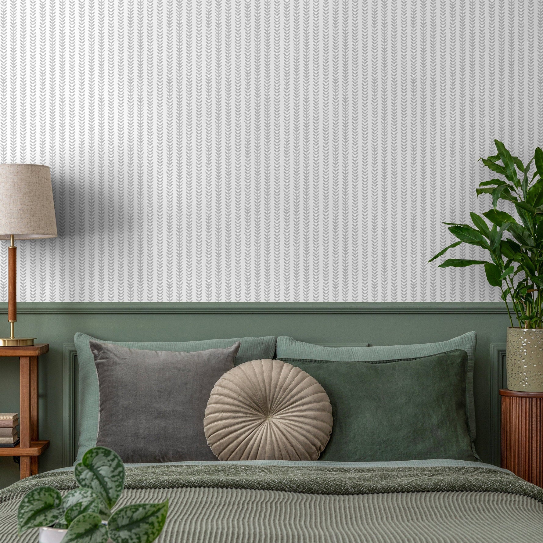 Removable Wallpaper Scandinavian Wallpaper Plants Wallpaper Peel and Stick Wallpaper Wall Paper - A700