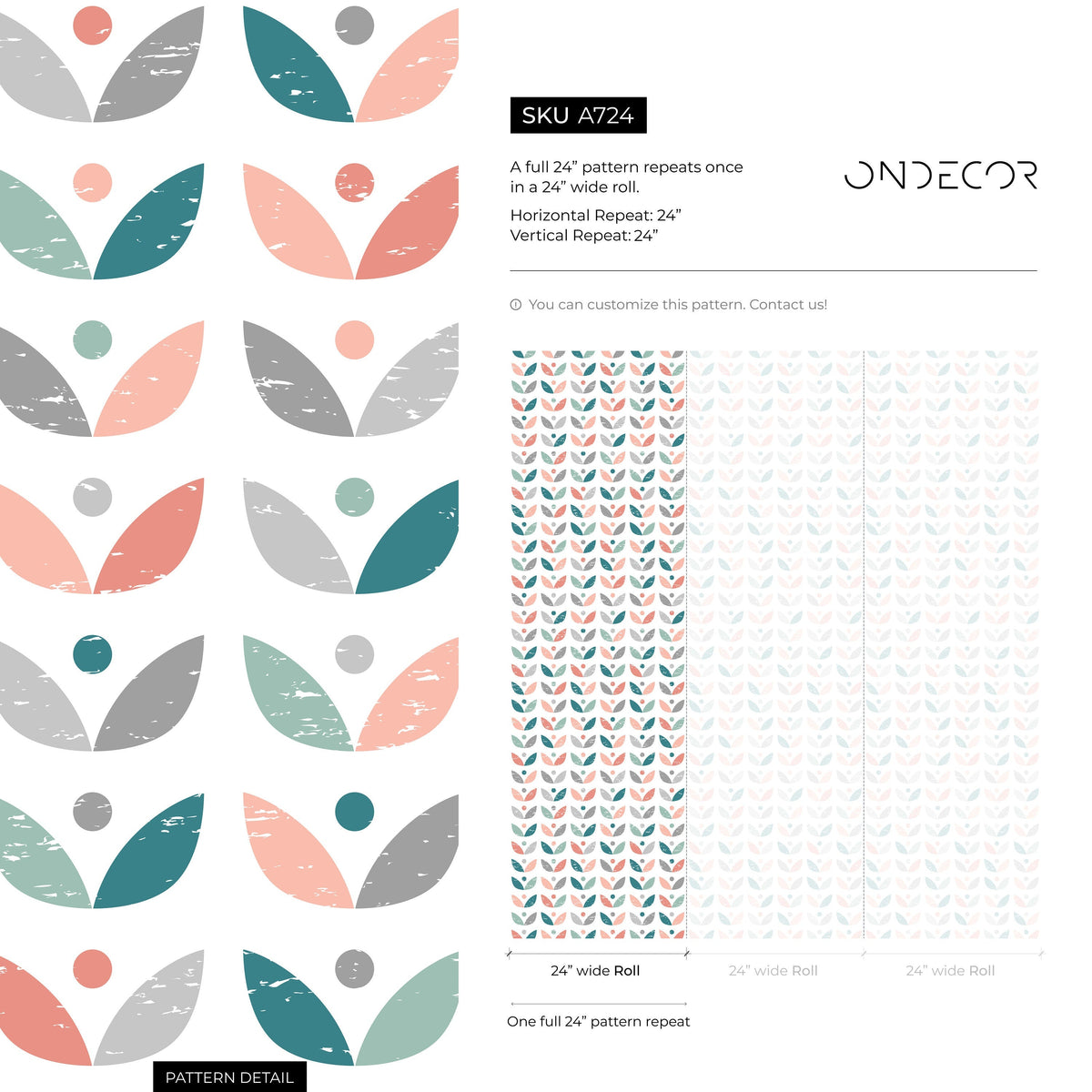 Removable Wallpaper Scandinavian Wallpaper Temporary Wallpaper Vintage Wallpaper Peel and Stick Wallpaper Wall Paper - A724