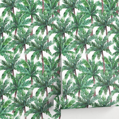 Wallpaper Peel and Stick Wallpaper Removable Wallpaper Home Decor Wall Art Wall Decor Room Decor / Tropical Palms Wallpaper - A019