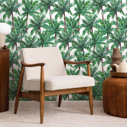 Wallpaper Peel and Stick Wallpaper Removable Wallpaper Home Decor Wall Art Wall Decor Room Decor / Tropical Palms Wallpaper - A019