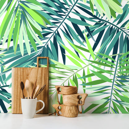 Removable Wallpaper Peel and Stick Wallpaper Wall Paper Wall Mural - Monstera Leaf Wallpaper - A011