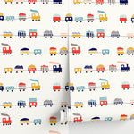 Kids Train Wallpaper Nursery Room Decor Playroom Decor Peel and Stick Wallpaper - A328
