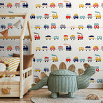 Kids Train Wallpaper Nursery Room Decor Playroom Decor Peel and Stick Wallpaper - A328