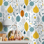 Removable Wallpaper Peel and Stick Wallpaper Wall Paper Wall Mural - Leaf Wallpaper Tropical Wallpaper - A398