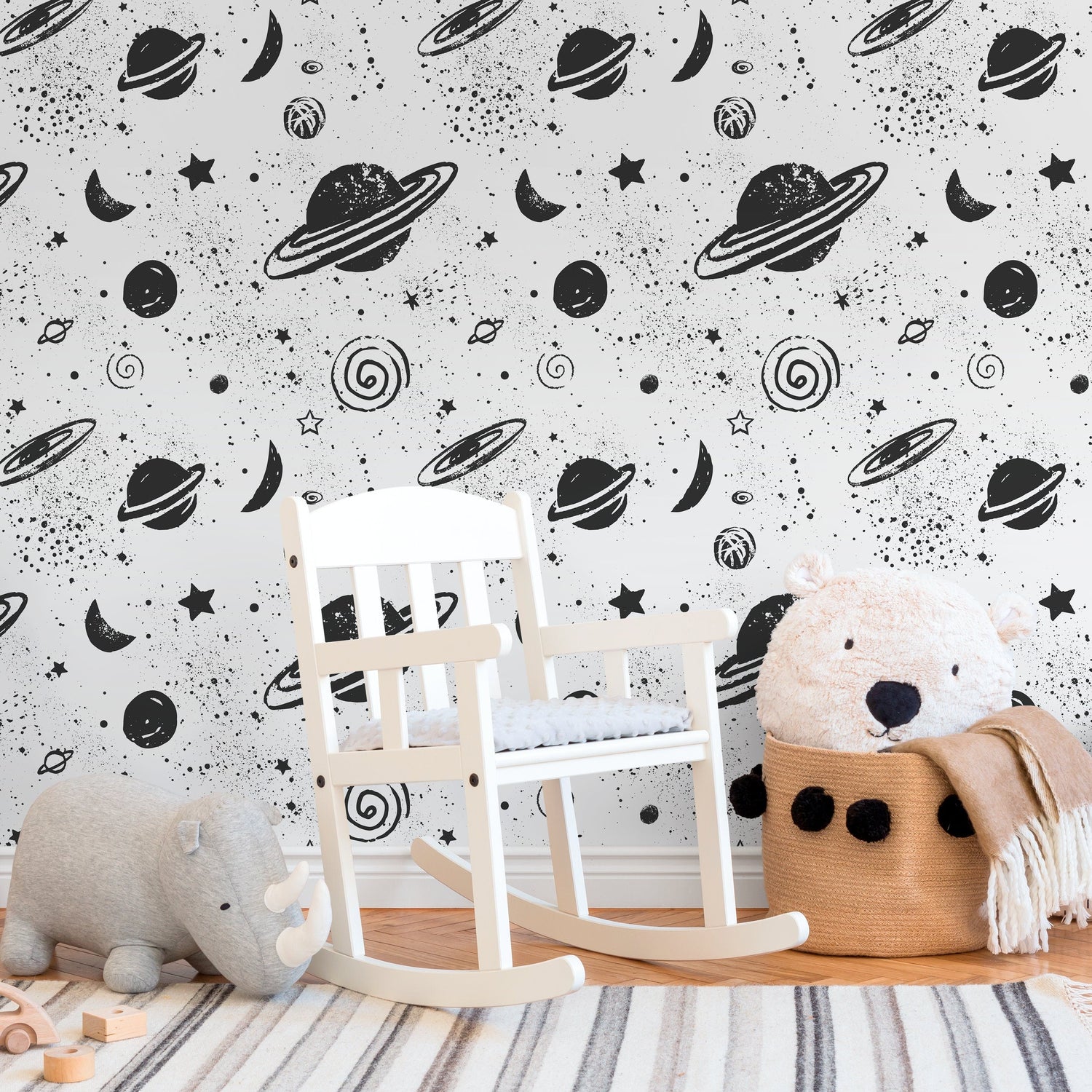 Removable Wallpaper Peel and Stick Wallpaper Wall Paper Wall Mural - Space Wallpaper Nursery Wallpaper - A441