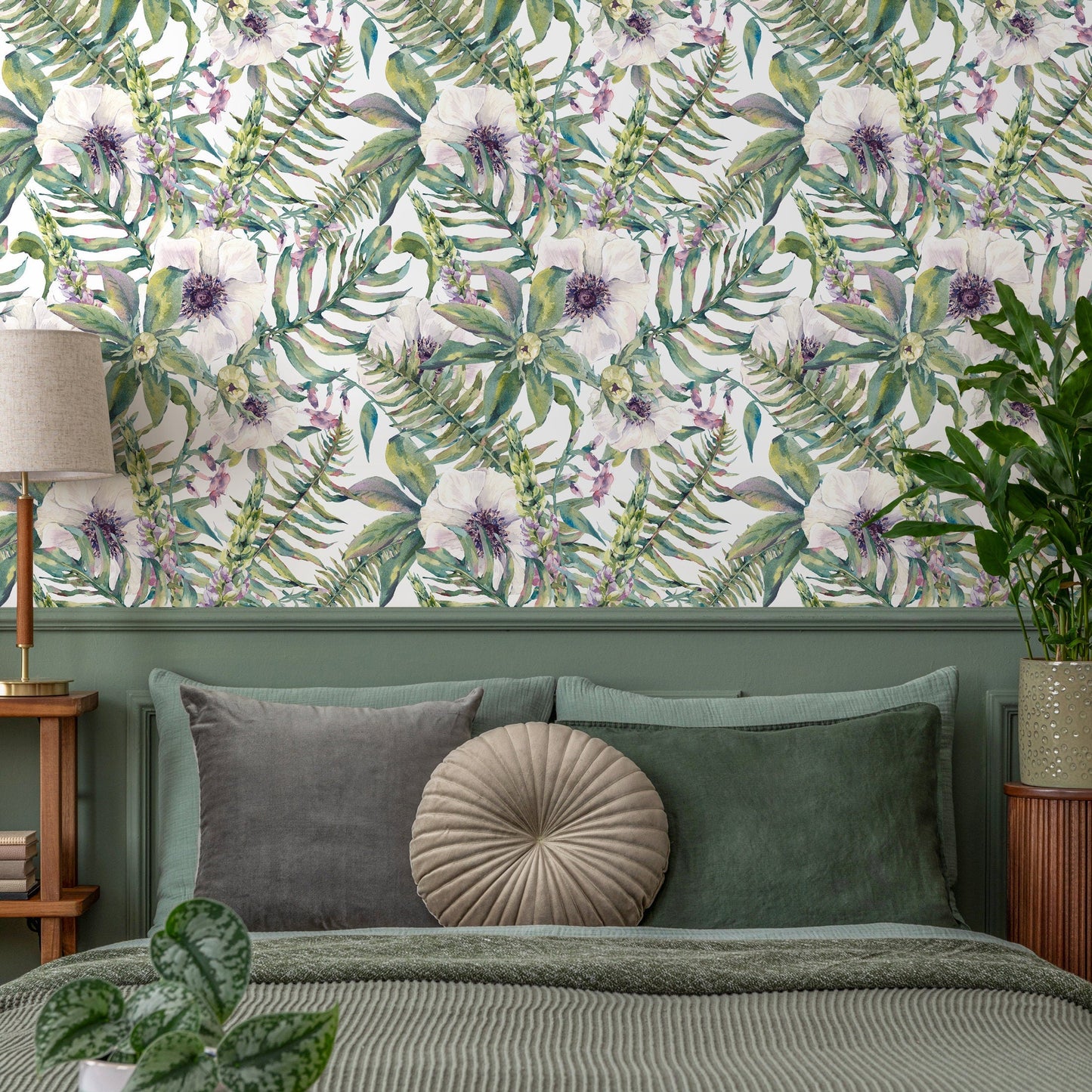 Removable Wallpaper Peel and Stick Wallpaper Wall Paper Wall Mural - Colorful Tropical Leaves Wallpaper - A529