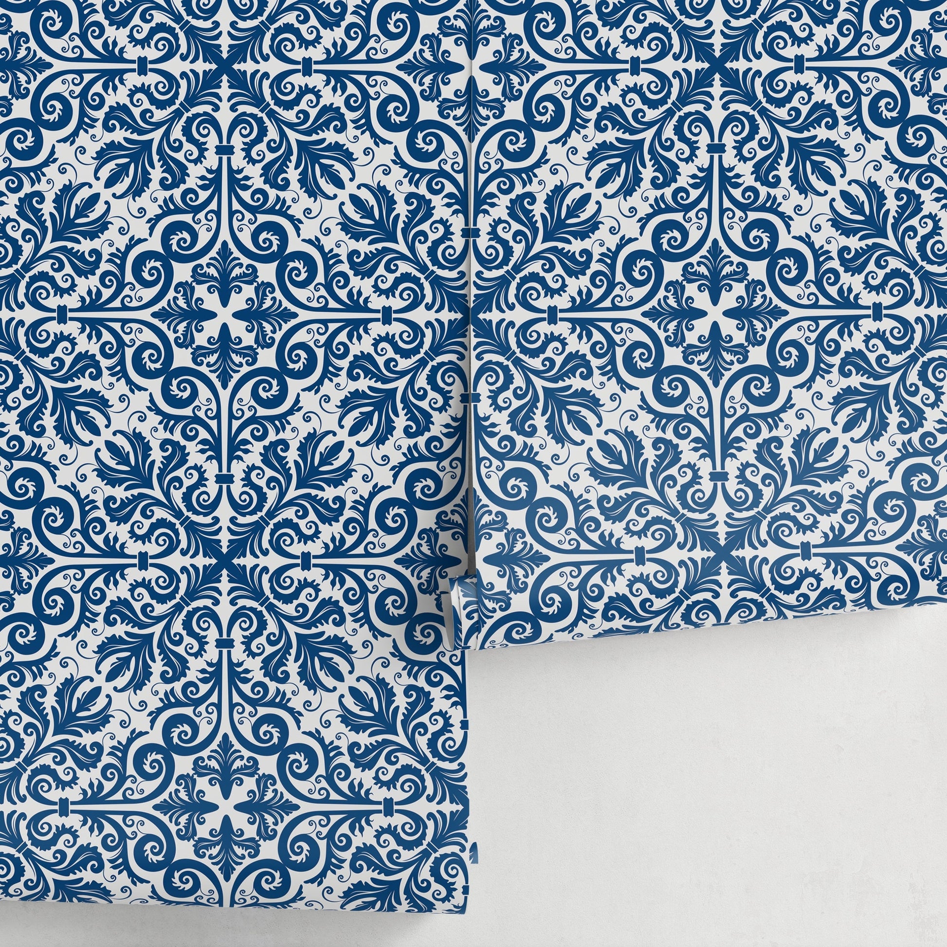 Removable Wallpaper Peel and Stick Wallpaper Wall Paper Wall Mural - Portuguese Azulejos Tile Wallpaper - A549