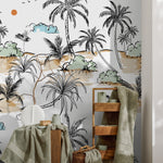 Removable Wallpaper Peel and Stick Wallpaper Wall Paper Wall Mural - Tropical Palm Wallpaper - A570