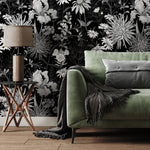 Dark Floral Wallpaper Vintage Wallpaper Peel and Stick and Traditional Wallpaper - A915
