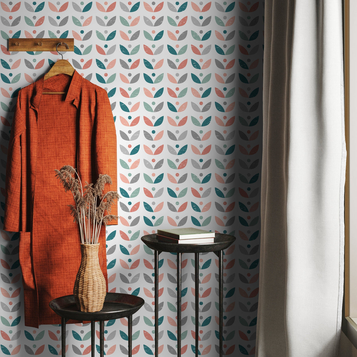 Removable Wallpaper Scandinavian Wallpaper Temporary Wallpaper Vintage Wallpaper Peel and Stick Wallpaper Wall Paper - A724