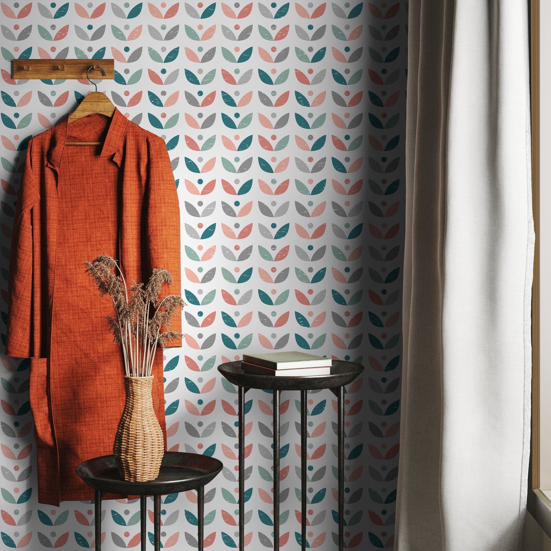 Removable Wallpaper Scandinavian Wallpaper Temporary Wallpaper Vintage Wallpaper Peel and Stick Wallpaper Wall Paper - A724