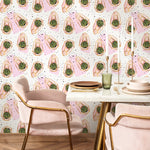 Geometric Cacti Pattern, Cactus Pattern, Cactus, Removable Wall Decor, Peel and Stick Wallpaper, Wall Paper Removable Wallpaper Mural - A267