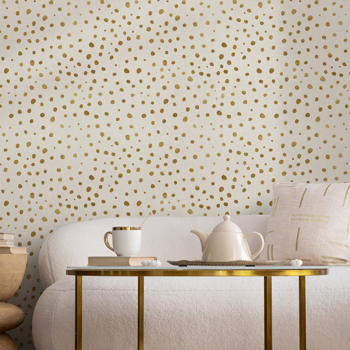 Wallpaper Peel and Stick Wallpaper Removable Wallpaper Home Decor Wall Art Wall Decor Room Decor / Boho Dots Non-Metalic Wallpaper - A343