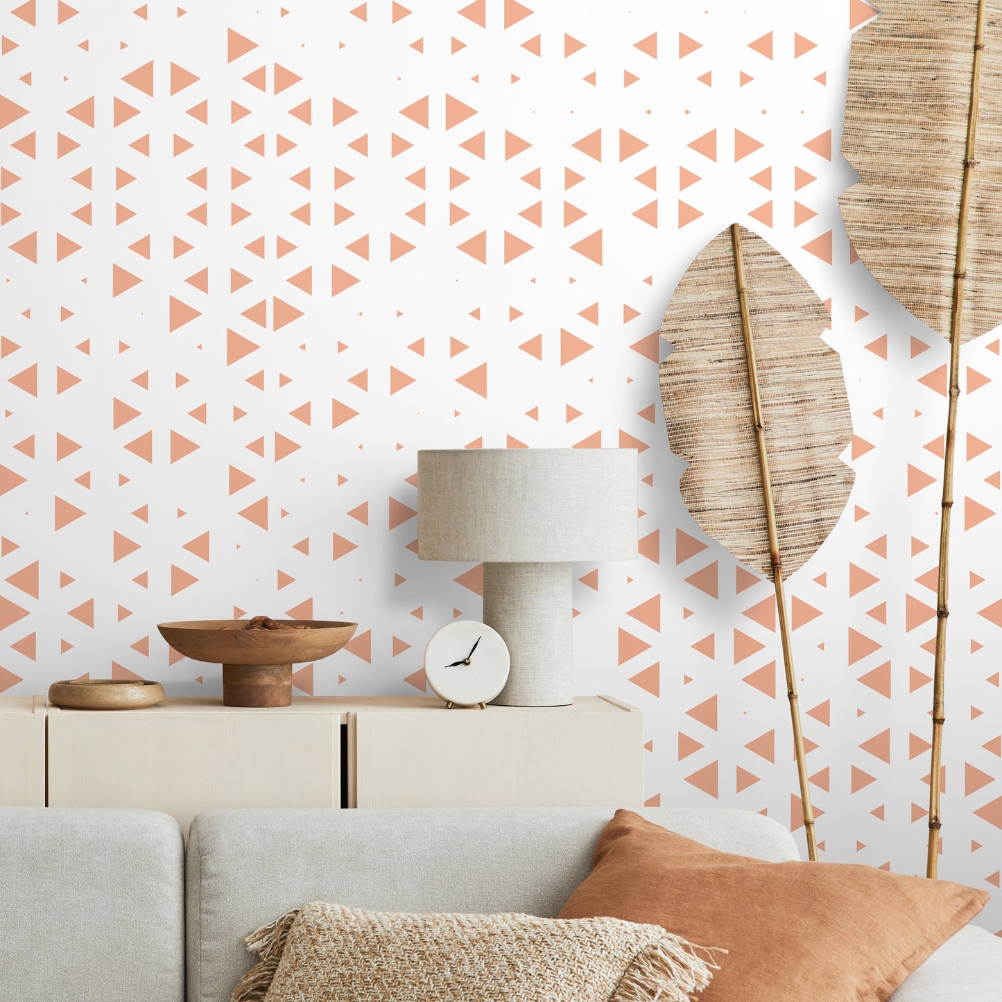 Wallpaper Removable Wallpaper Peel and Stick Wallpaper Wall Decor Home Decor Wall Art Room Decor / Modern Triangle Wallpaper - A024