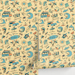Wallpaper Peel and Stick Wallpaper Removable Wallpaper Home Decor Wall Art Room Decor / Yellow Drawing Kids Wallpaper - A093